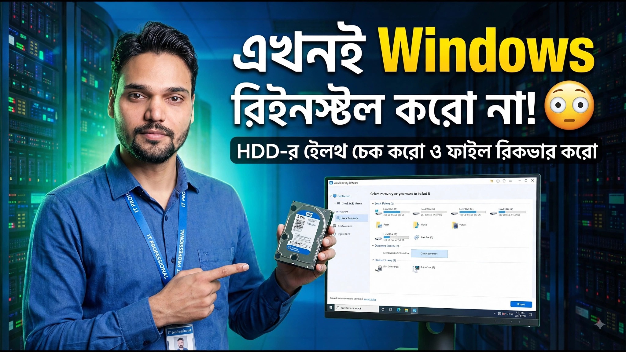 উইন্ডোজ সমস্যা নাকি হার্ড ড্রাইভ নষ্ট? ⚡ ডেটা হারানোর আগেই জেনে নিন