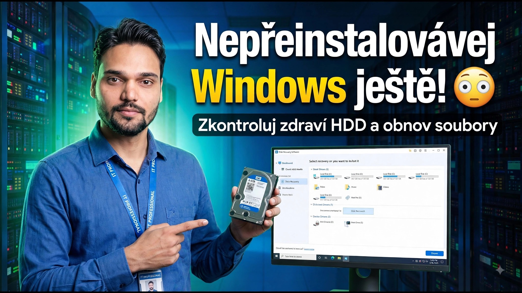 Problém s Windows nebo selhání pevného disku? ⚡ Zjistěte to dříve, než