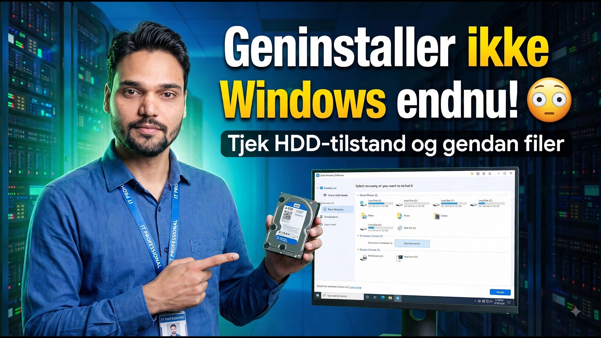 Windows-problem eller harddiskfejl? ⚡ Find ud af det, før du mister da