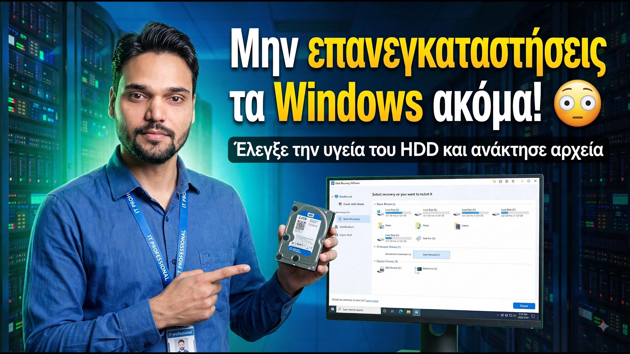 Πρόβλημα Windows ή Αποτυχία Σκληρού Δίσκου; ⚡ Ανακαλύψτε Πριν Χάσετε Δ