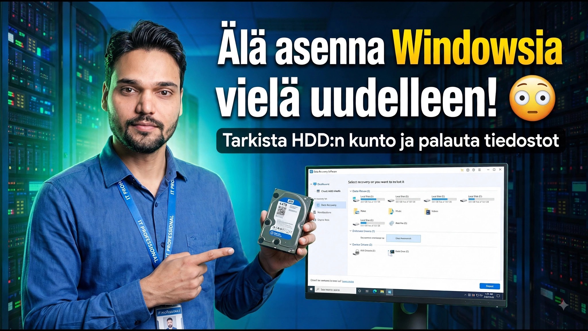 Windows-ongelma vai kovalevyn vika? ⚡ Selvitä ennen tietojen menetystä