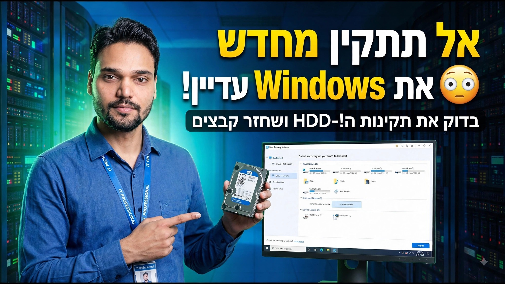 בעיה ב-Windows או כשל בכונן הקשיח? ⚡ גלו לפני שאיבדתם נתונים