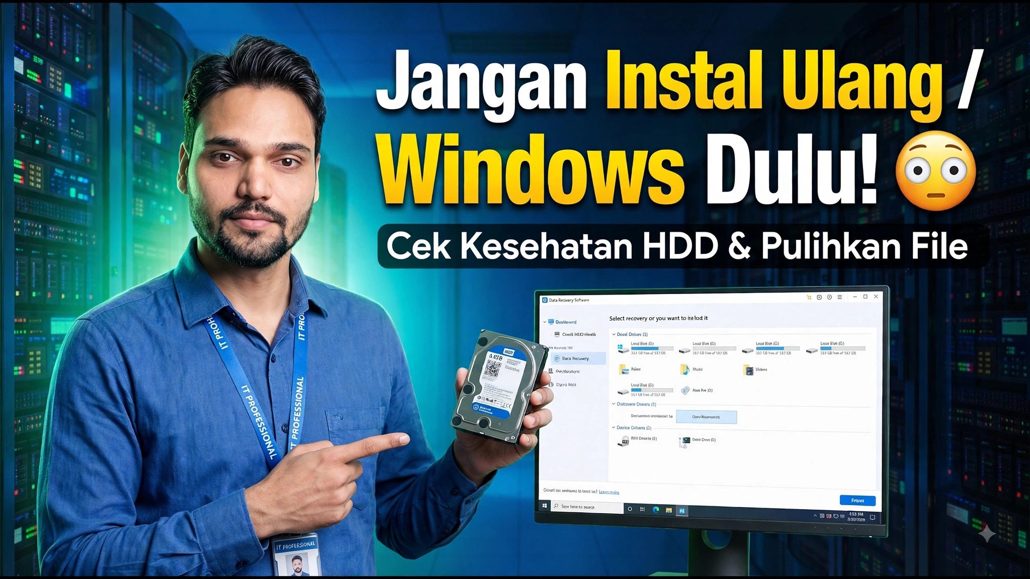 Masalah Windows atau Hard Drive Rusak? ⚡ Ketahui Sebelum Kehilangan Da