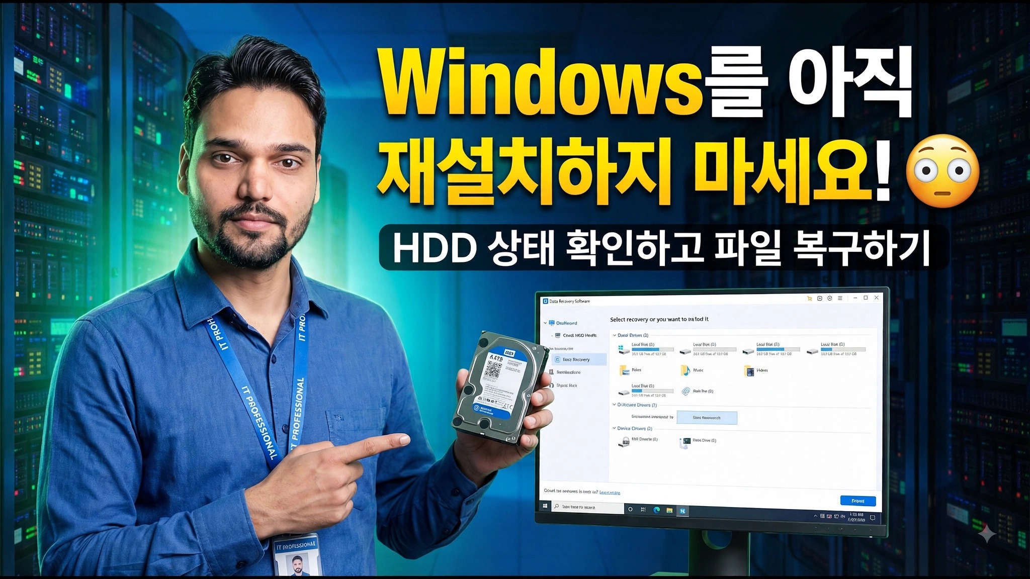 윈도우 문제 또는 하드 드라이브 고장? ⚡ 데이터 손실 전에 확인하세요