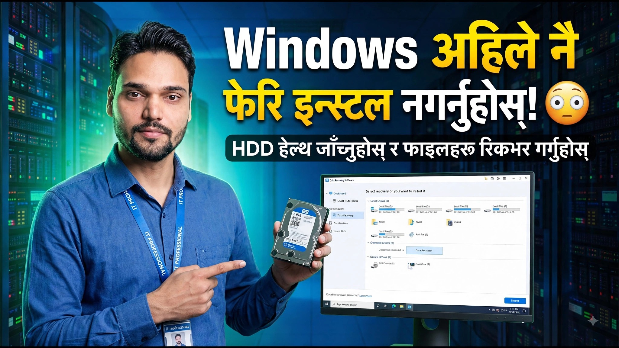 Windows समस्या वा हार्ड ड्राइभको असफलता? ⚡ डेटा गुमाउनु अघि पत्ता लगाउ