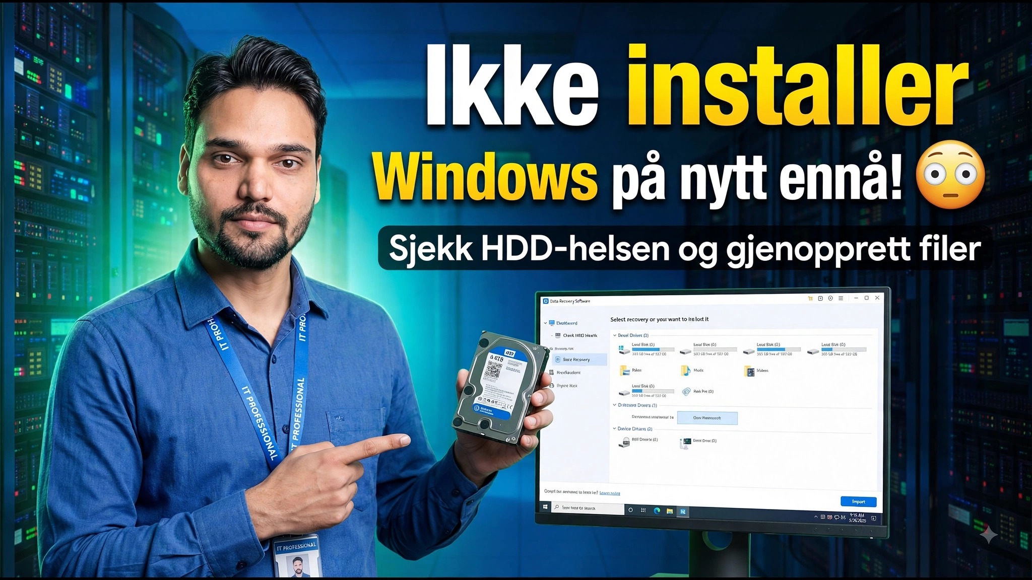 Windows Problem eller Hard Drive Feil? ⚡ Finn Ut Før Du Mister Data