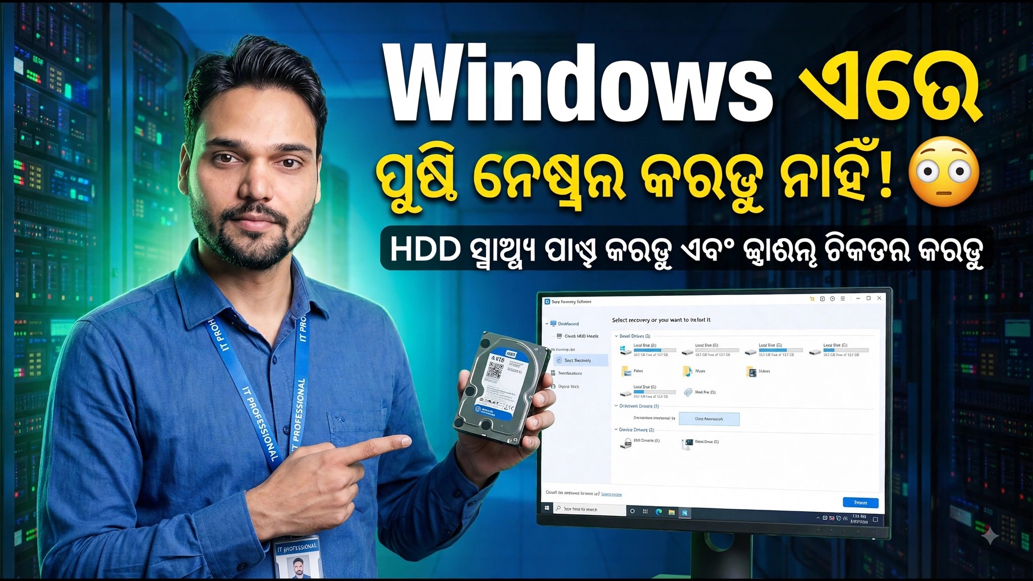 Windows ସମସ୍ୟା କିମ୍ବା Hard Drive ବିଫଳତା? ⚡ ତଥ୍ୟ ହରାଇବା ପୂର୍ବରୁ ଜାଣନ୍ତୁ