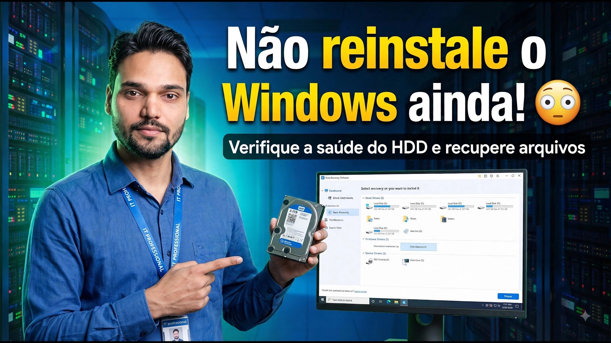 Problema no Windows ou Falha no Hard Drive? ⚡ Descubra Antes de Perder