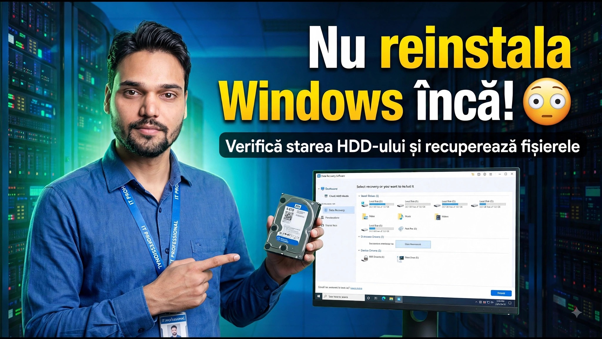 Problema Windows sau Defecțiune Hard Drive? ⚡ Află înainte de a pierde