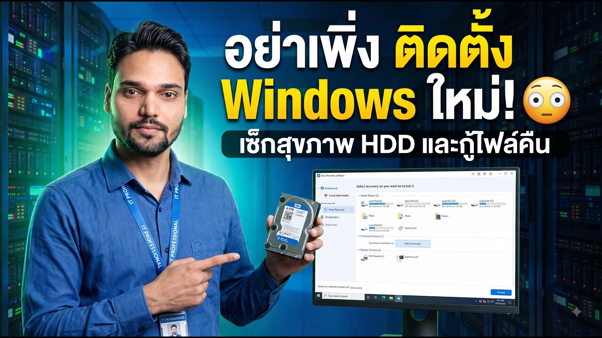 ปัญหา Windows หรือ Hard Drive พังกันแน่? ⚡ เช็คให้ชัวร์ก่อนข้อมูลหาย