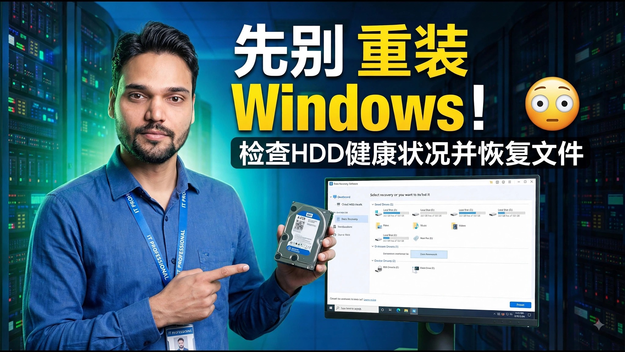 Windows问题还是硬盘故障？⚡ 在数据丢失前找出真相
