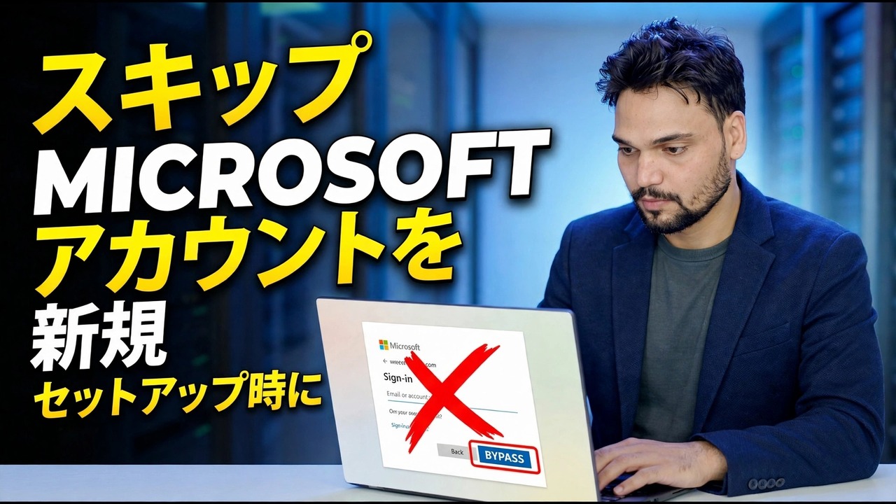 Microsoftアカウントを回避してWindows 11を設定する方法｜サインインのスキップ手順