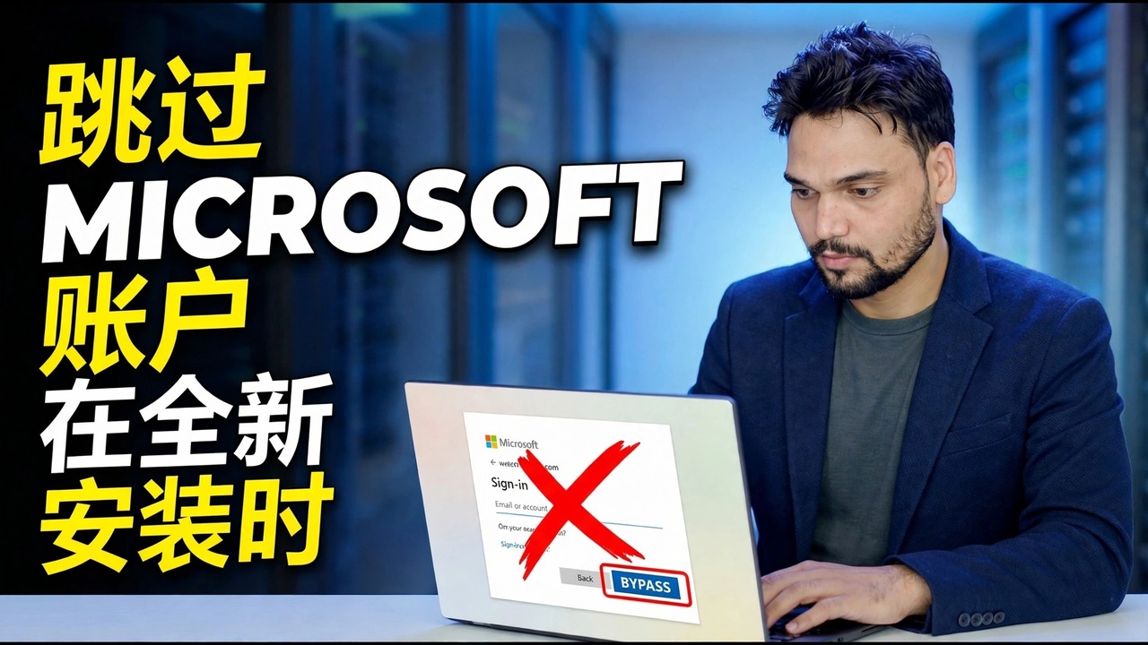 如何绕过微软账户登录 | Windows 11 本地账户安装教程