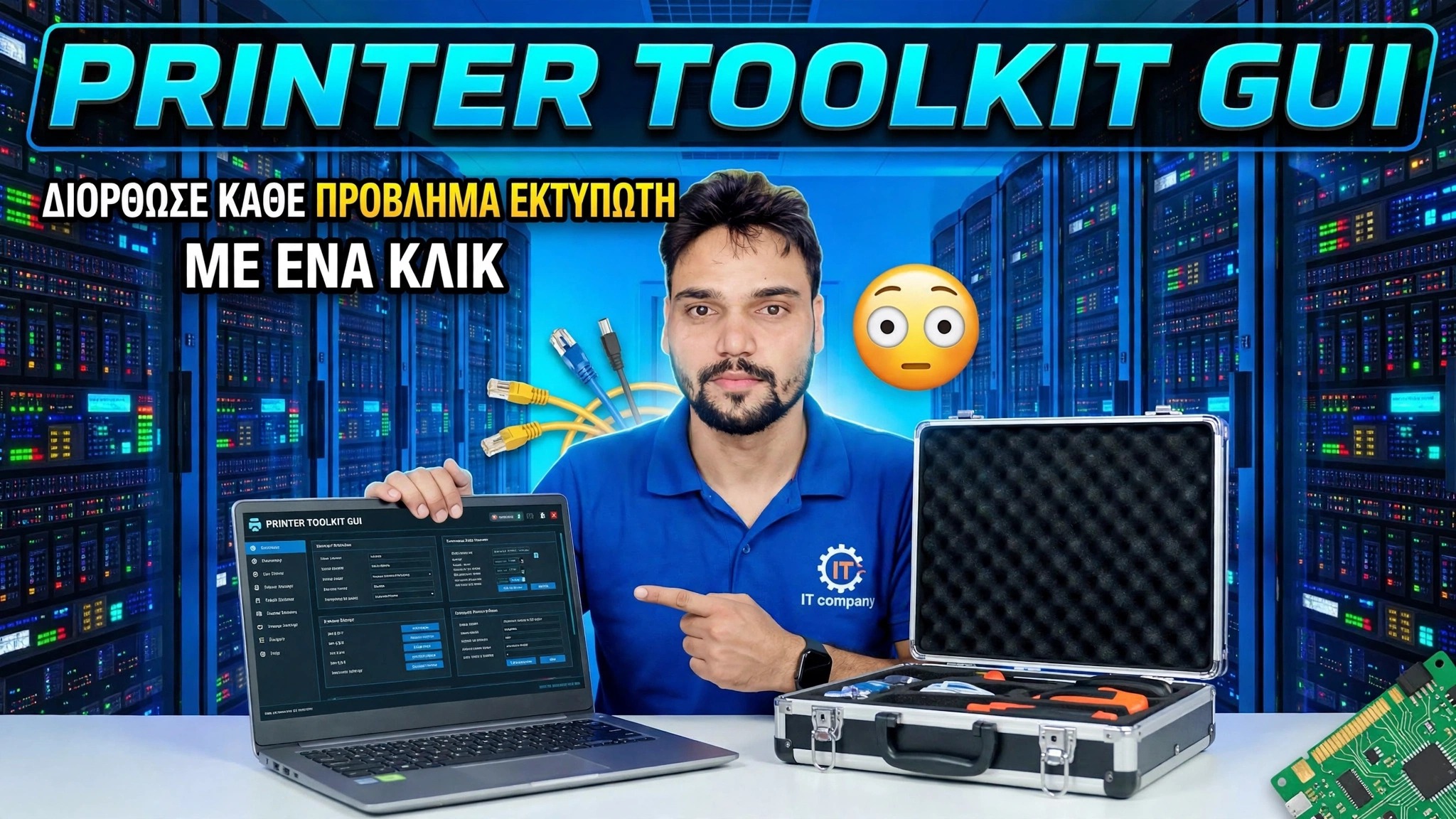 Printer Toolkit GUI 😳 Διορθώστε οποιοδήποτε πρόβλημα εκτυπωτή με ένα κλικ