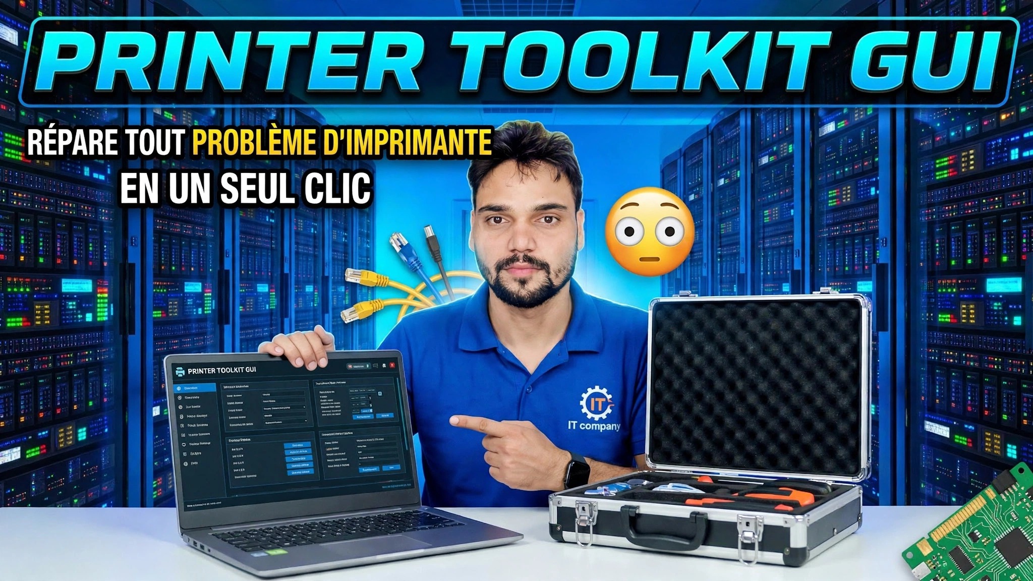 Interface graphique de Printer Toolkit 😳 Résolvez tout problème d'imprimante en un seul clic