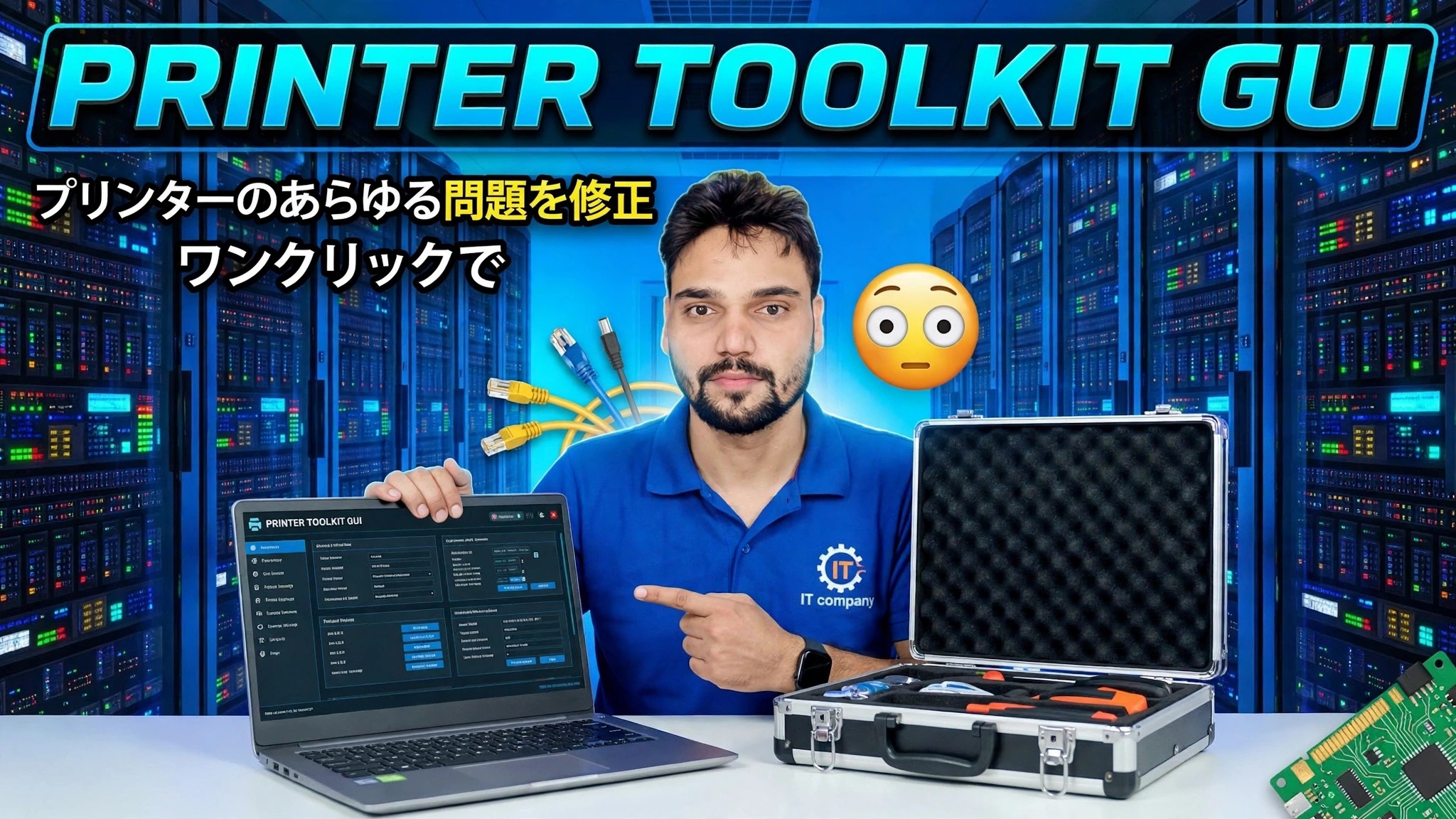 プリンターツールキット GUI 😳 ワンクリックでプリンターの問題を解決
