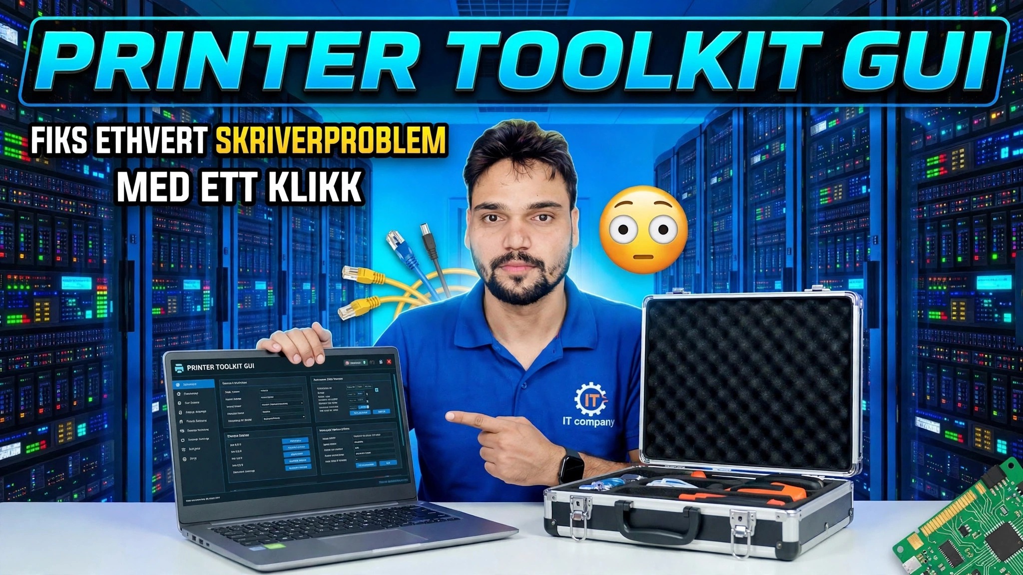 Printer Toolkit GUI 😳 Løs ethvert skriverproblem med ett klikk