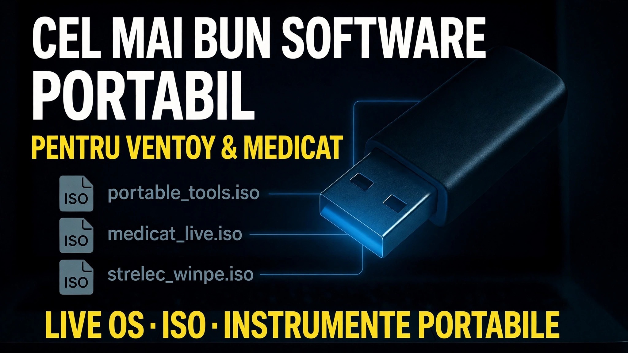 Faceți USB bootabil suprem 🔥 Adăugați software portabil și fișiere ISO