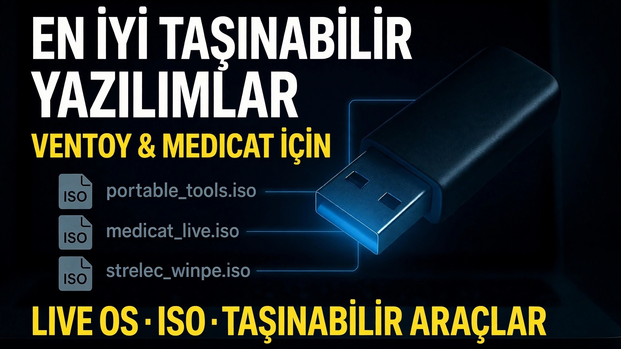 Üstün Önyüklenebilir USB Yapın 🔥 Taşınabilir Yazılım ve ISO Dosyaları Ekleyin
