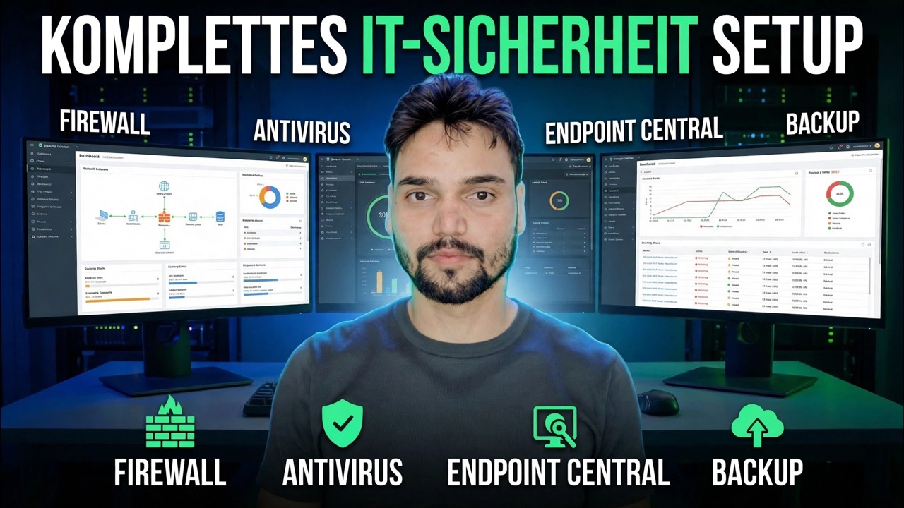 Komplettes IT-Sicherheits-Setup 🔥 Firewall, Endpunkt, Antivirus und Backup erklärt