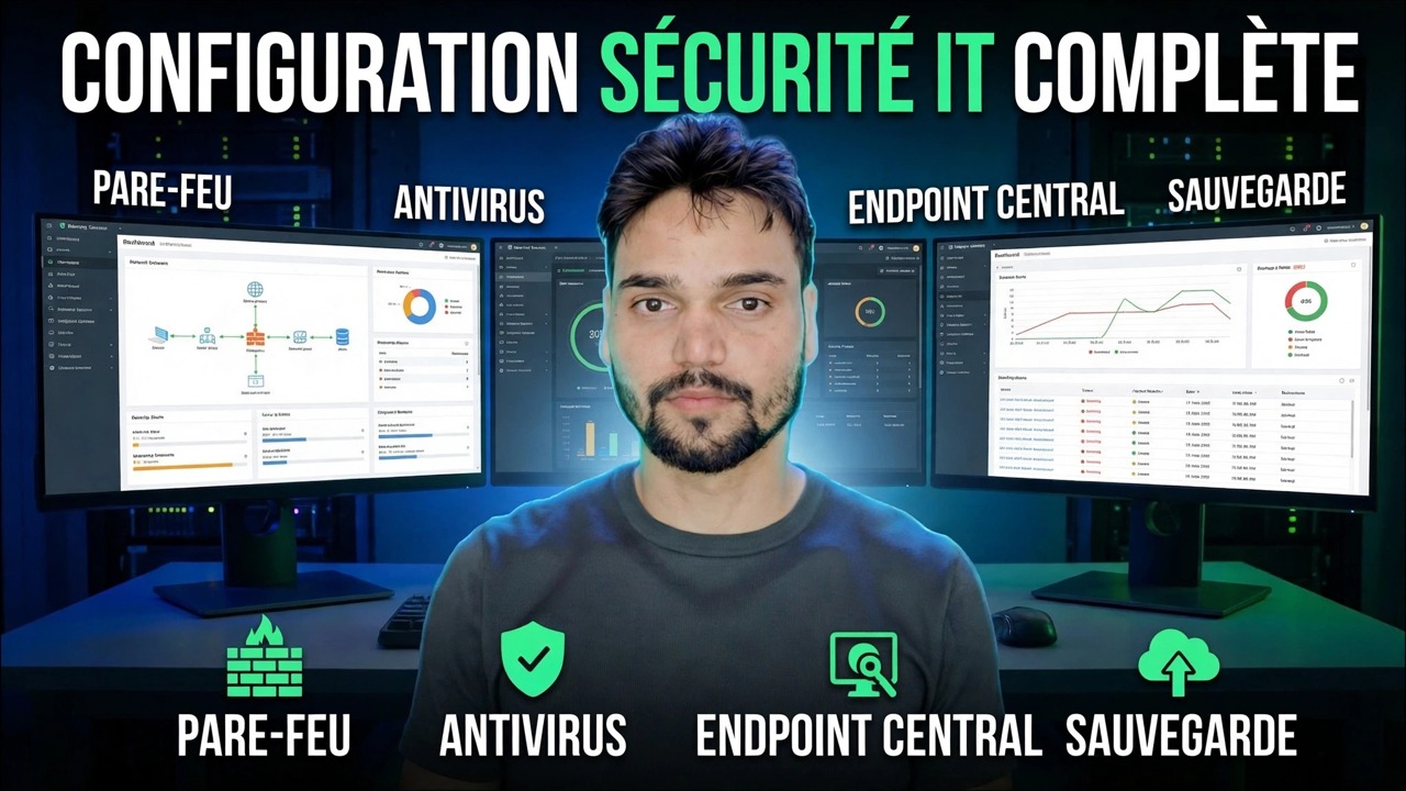 Configuration complète de la sécurité informatique 🔥 Pare-feu, point de terminaison, antivirus et sauvegarde expliqués