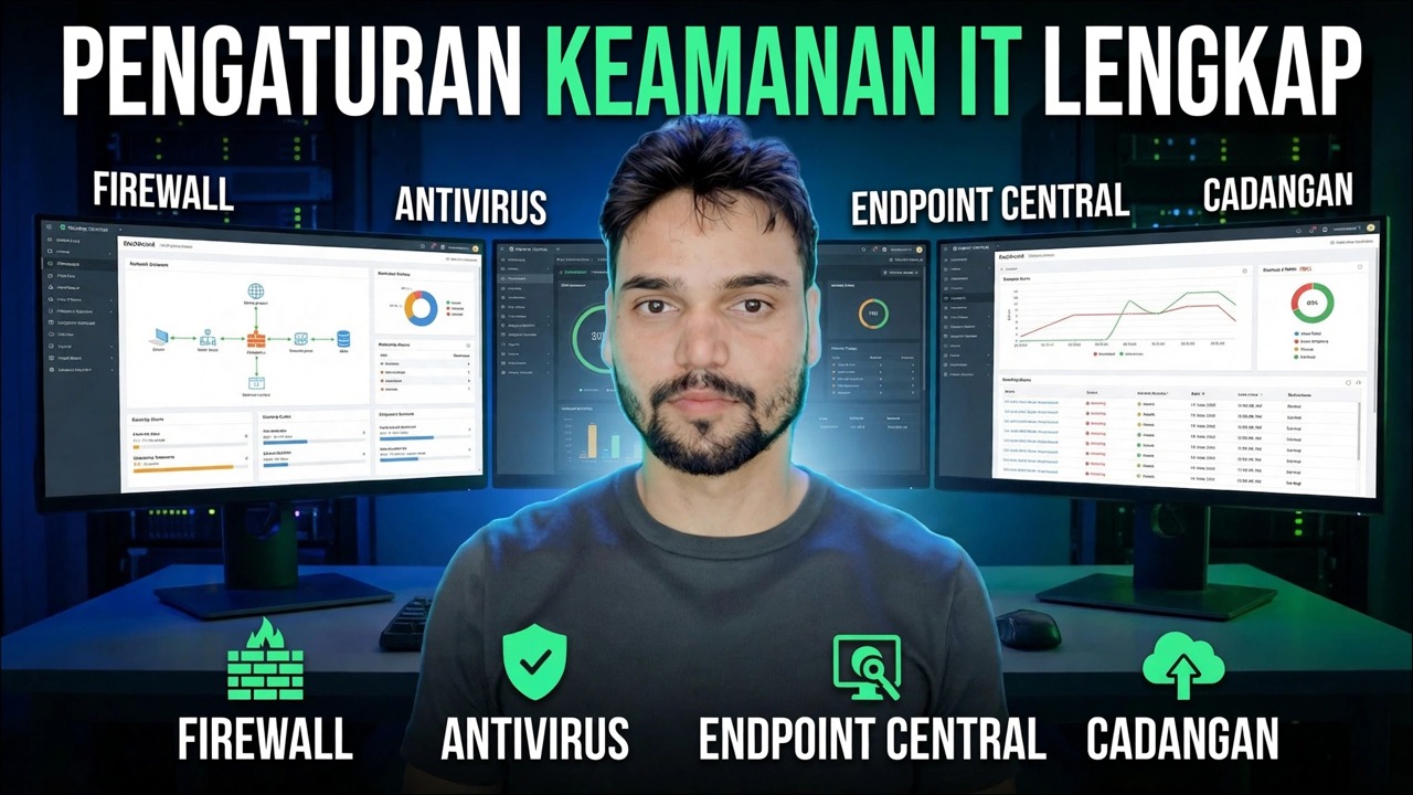 Selesaikan Pengaturan Keamanan TI 🔥 Penjelasan Firewall, Titik Akhir, Antivirus & Cadangan