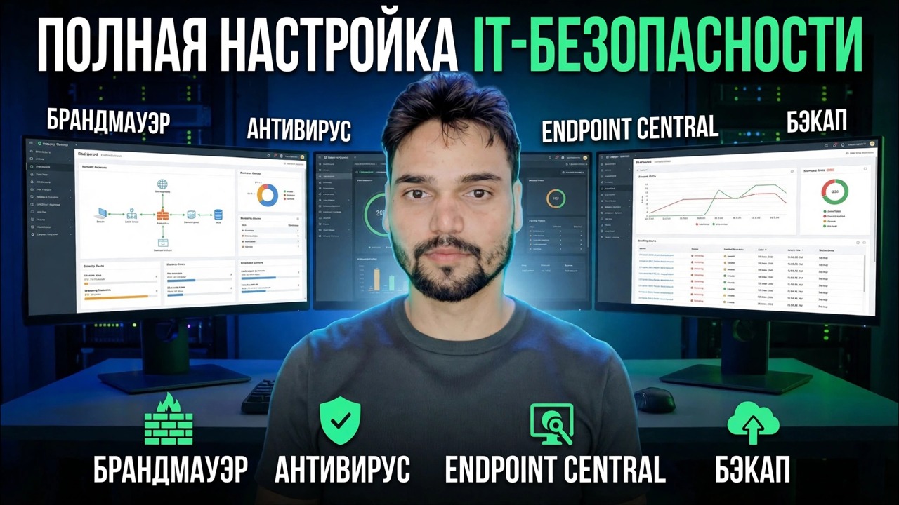 Полная настройка ИТ-безопасности 🔥 Объяснение брандмауэра, конечной точки, антивируса и резервного копирования