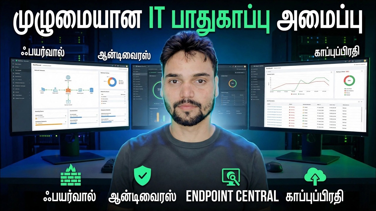 முழுமையான தகவல் தொழில்நுட்ப பாதுகாப்பு அமைவு 🔥 ஃபயர்வால், எண்ட்பாயிண்ட், வைரஸ் தடுப்பு & காப்புப்பிரதி விளக்கப்பட்டது