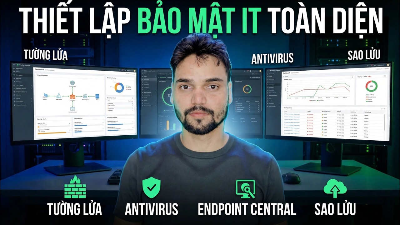 Hoàn tất thiết lập bảo mật CNTT 🔥 Giải thích về tường lửa, điểm cuối, chống vi-rút và sao lưu