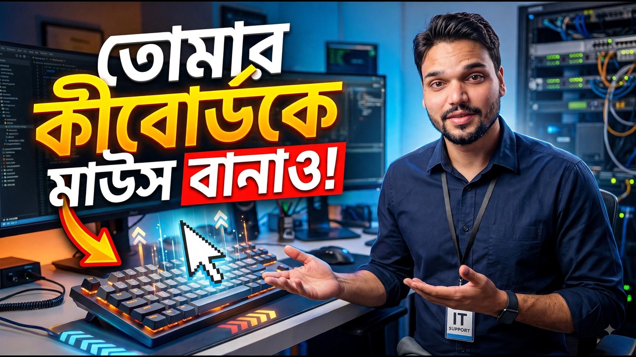 আপনার কীবোর্ডকে মাউস হিসেবে ব্যবহার করুন Windows-এ 😳🔥 | মাউসের প্রয়োজ