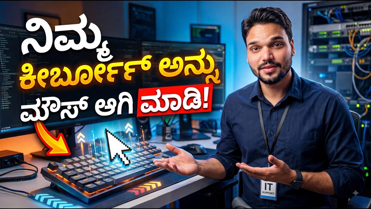 ನಿಮ್ಮ ಕೀಬೋರ್ಡ್ ಅನ್ನು ವಿಂಡೋಸ್‌ನಲ್ಲಿ ಮೌಸ್‌ನಂತೆ ಬಳಸಿರಿ 😳🔥 | ಮೌಸ್ ಅಗತ್ಯವಿಲ
