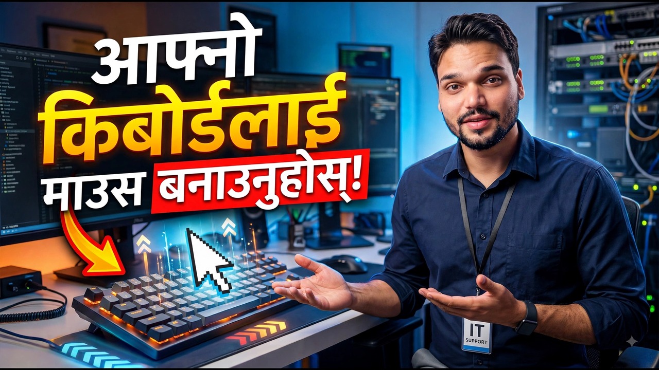 विन्डोजमा तपाईंको किबोर्डलाई माउसको रूपमा प्रयोग गर्नुहोस् 😳🔥 | माउसको