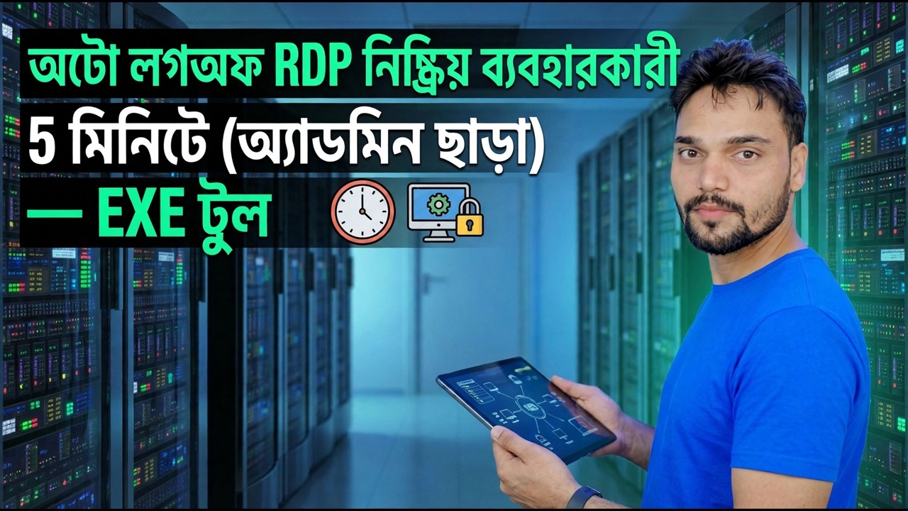 স্বয়ংক্রিয় লগঅফ নিষ্ক্রিয় RDP ব্যবহারকারীরা 5 মিনিটের মধ্যে