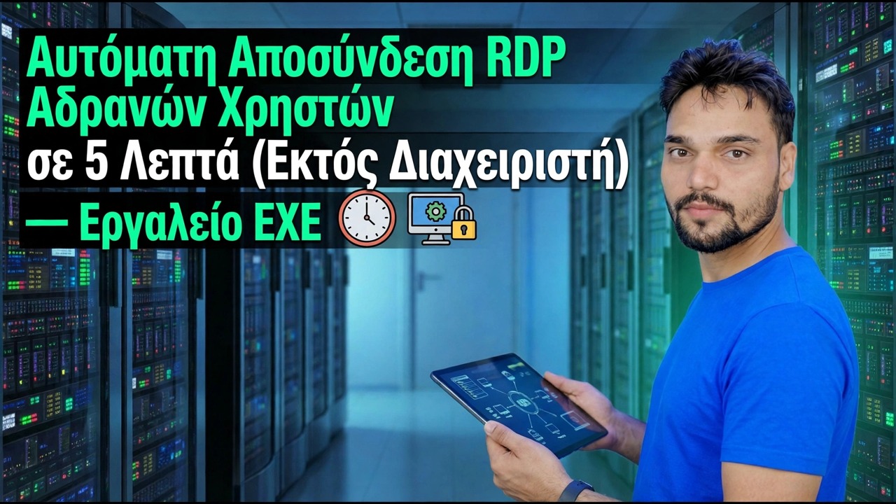 Auto Logoff Idle RDP Users σε 5 λεπτά