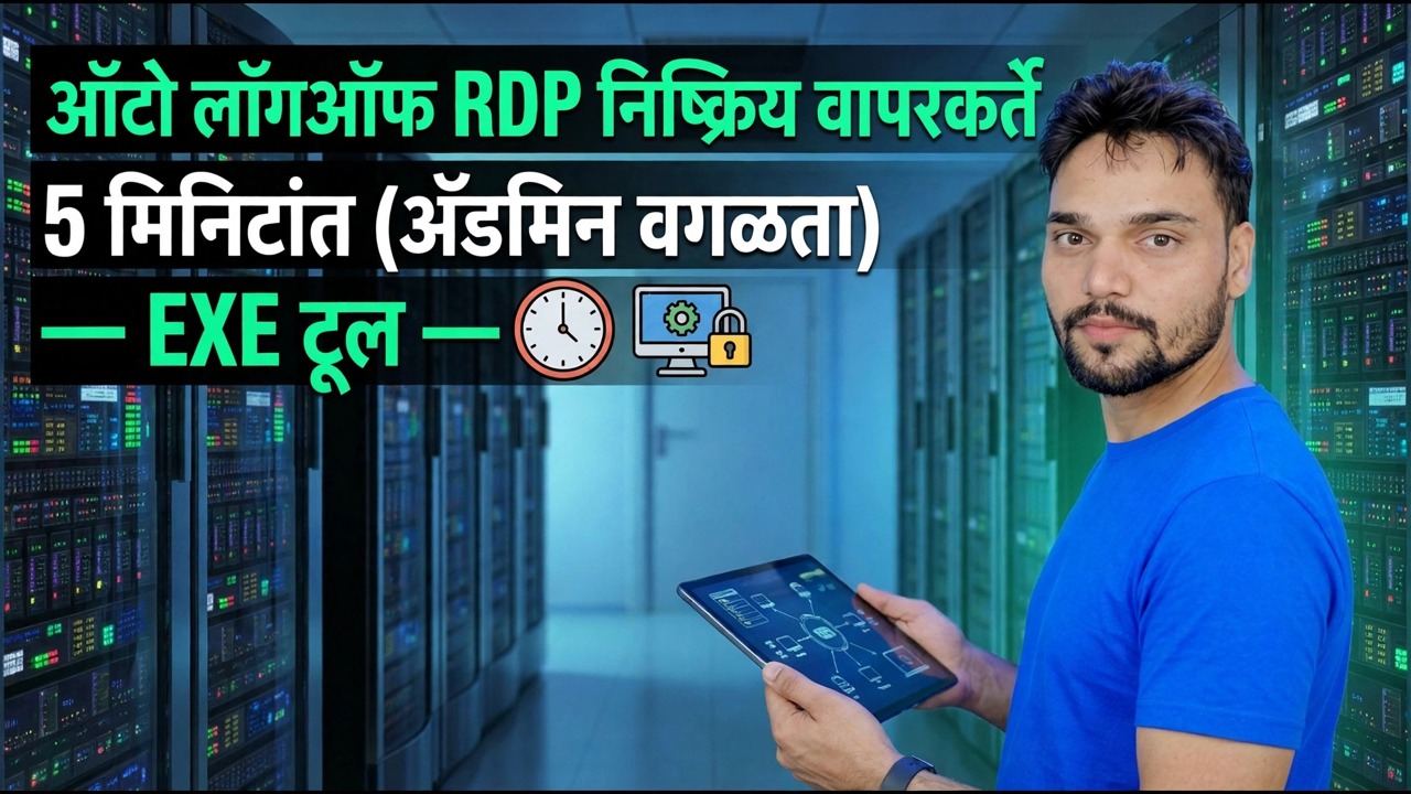 5 मिनिटांत ऑटो लॉगऑफ निष्क्रिय RDP वापरकर्ते