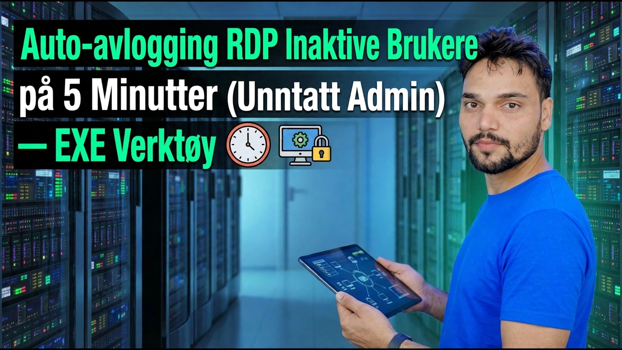 Automatisk avlogging Inaktive RDP-brukere på 5 minutter