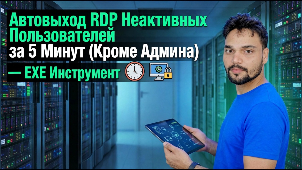 Автоматический выход из системы бездействующих пользователей RDP за 5 минут