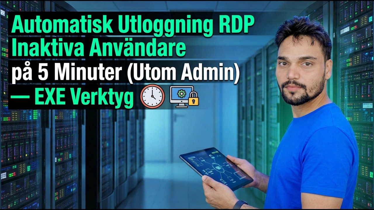Automatisk utloggning Inaktiva RDP-användare på 5 minuter