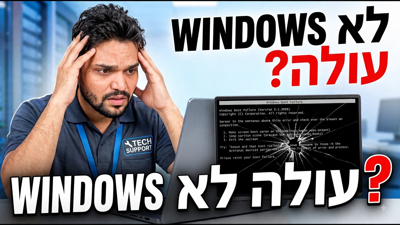 האם ה-Windows לא עולה? 😳 החלפת HDD + שיבוט דיסק מלא