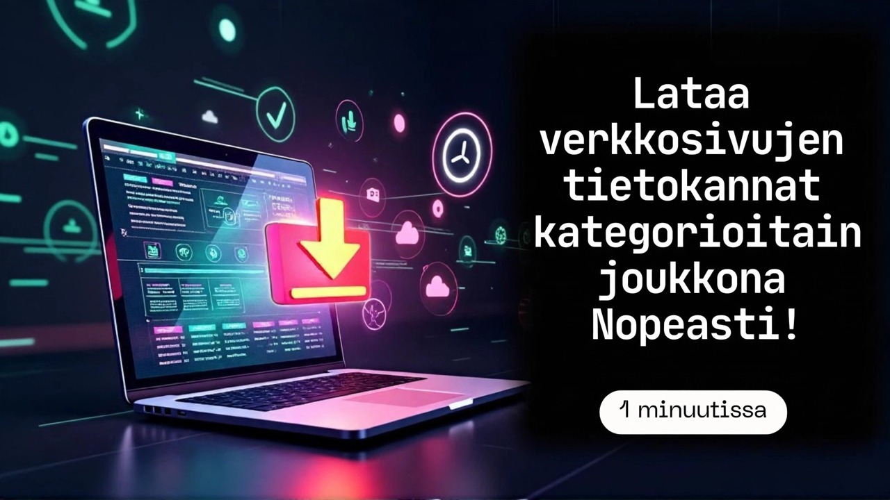 Lataa joukkosivustotietokanta nopeasti