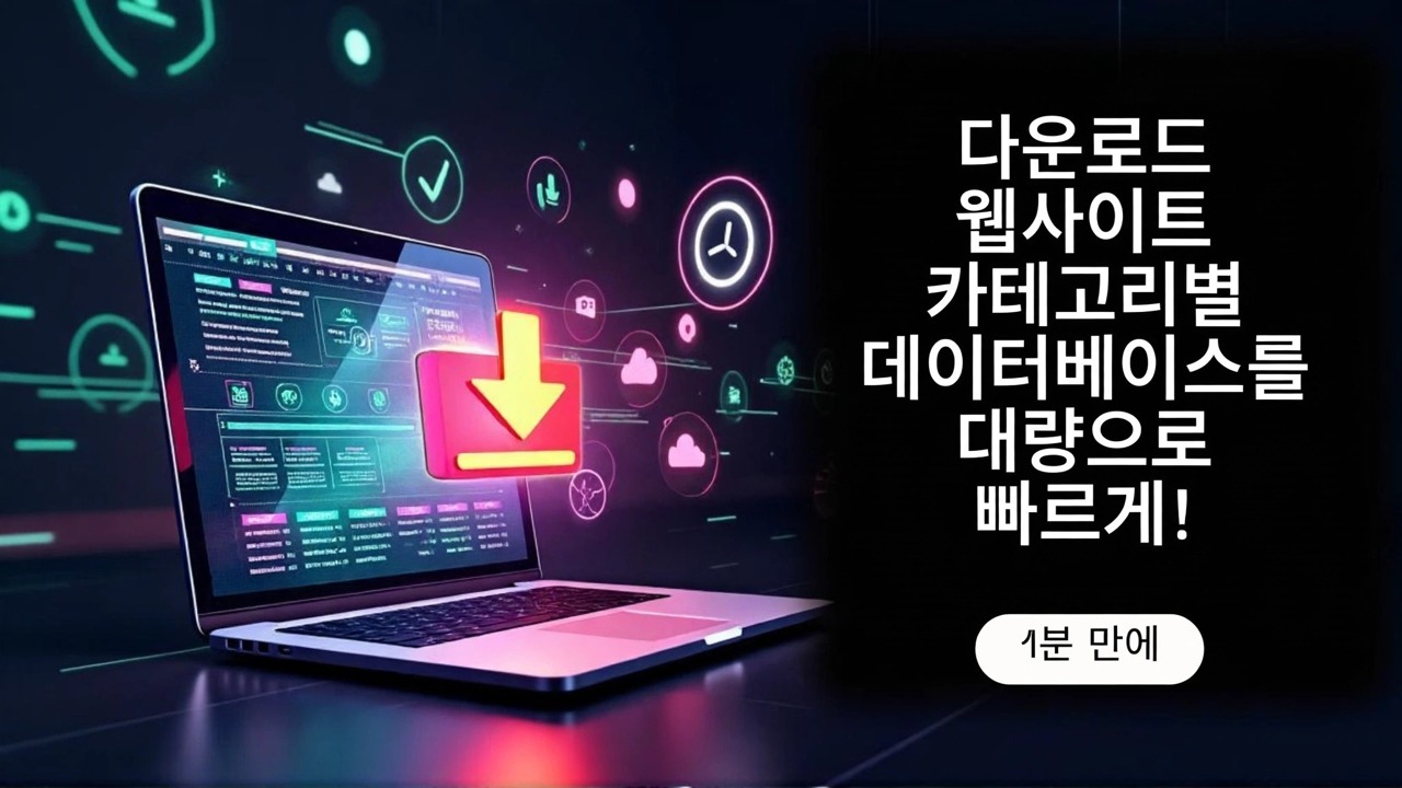 대량 웹사이트 데이터베이스를 빠르게 다운로드