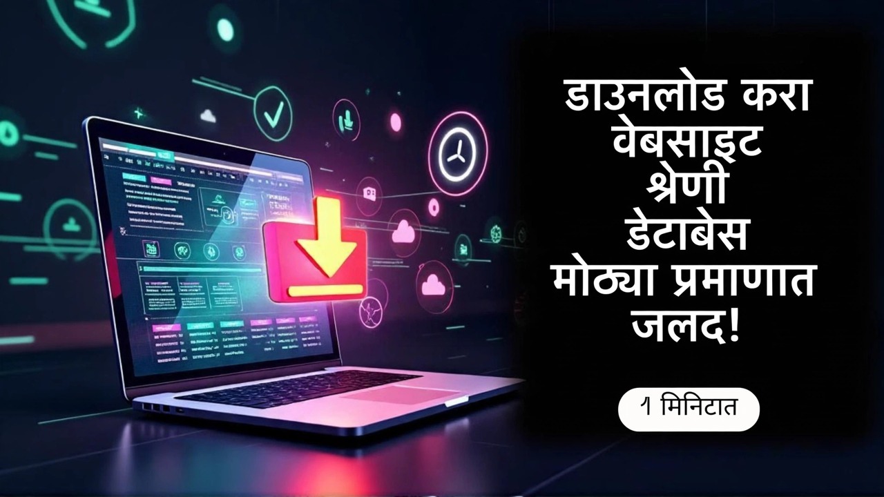 मोठ्या प्रमाणात वेबसाइट डेटाबेस जलद डाउनलोड करा