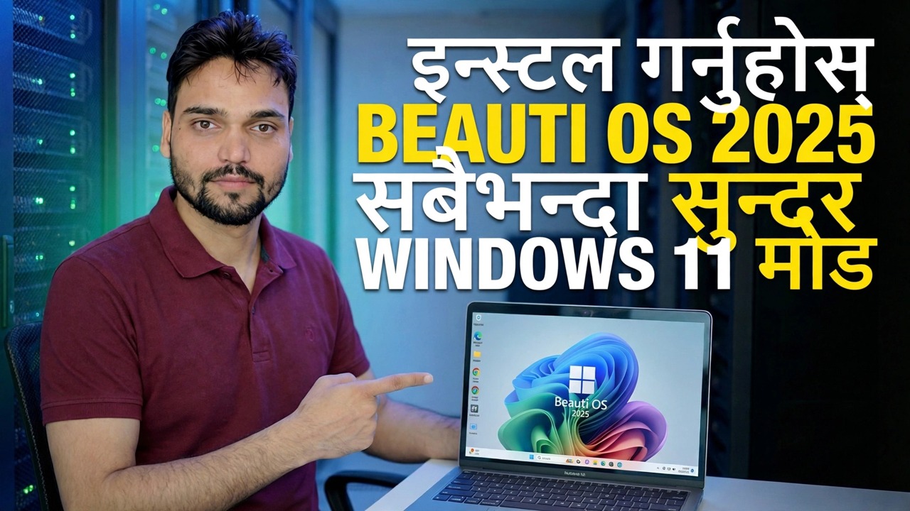 Beauti OS 2025 स्थापना गाइड - Windows 11 लाई अनुकूलित गर्नुहोस्