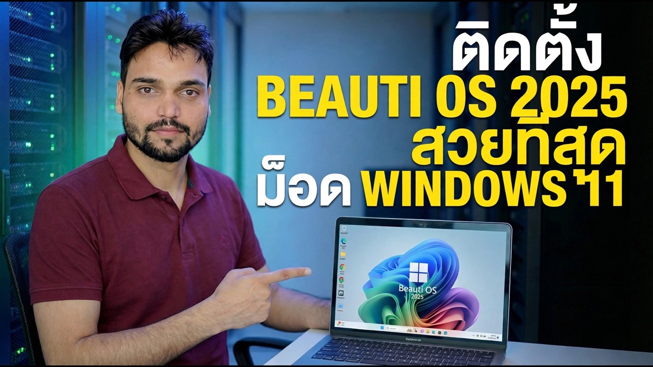 คู่มือการติดตั้ง Beauti OS 2025 - ปรับแต่ง Windows 11