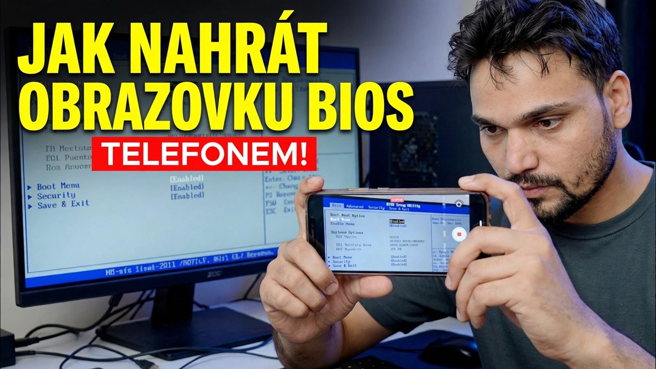 Nahrajte obrazovku BIOS počítače pomocí telefonu