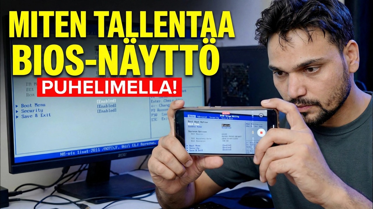 Tallenna tietokoneen BIOS-näyttö puhelimen avulla