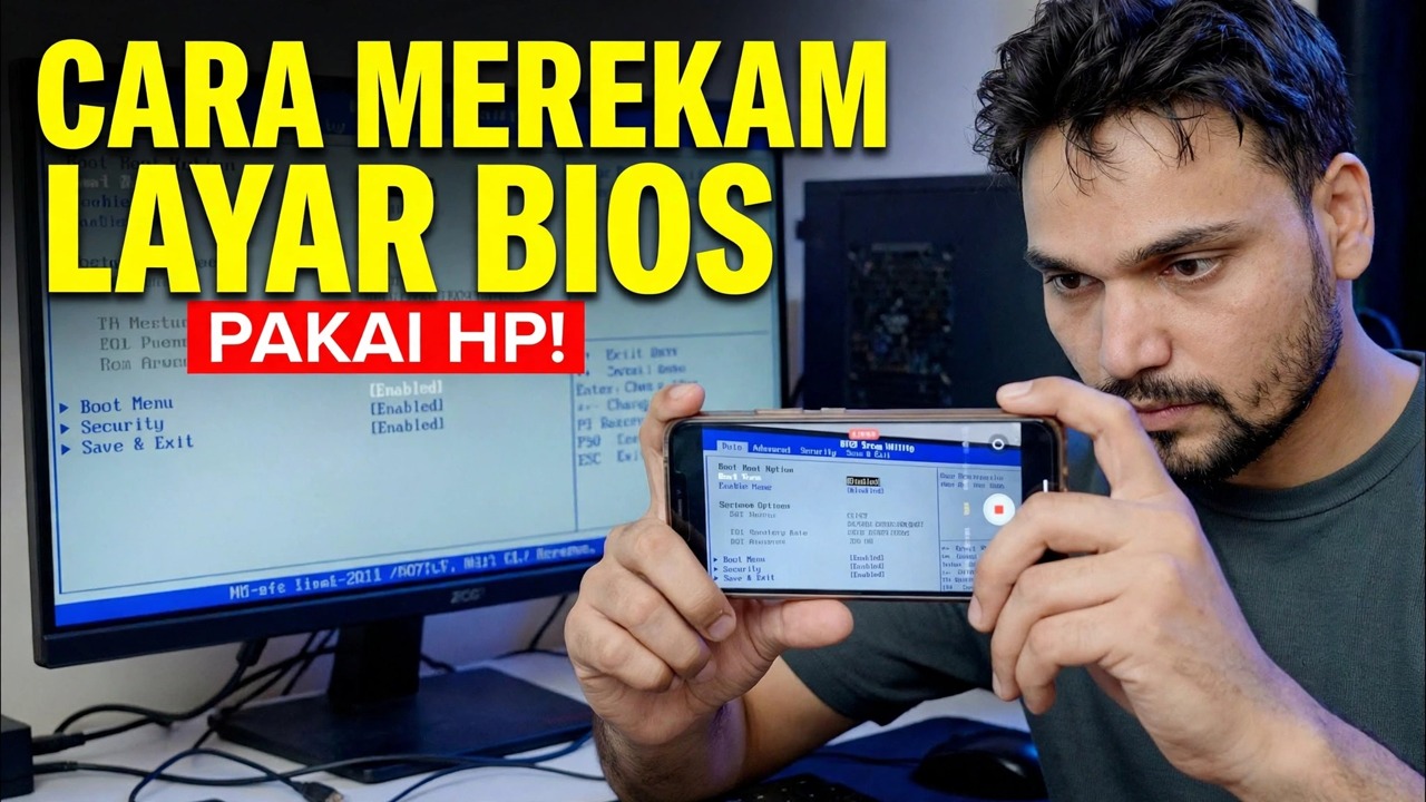 Rekam Layar BIOS Komputer Menggunakan Ponsel