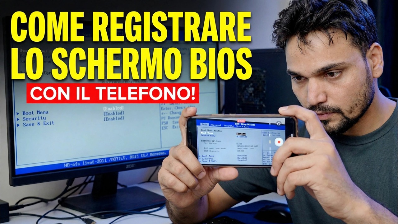 Registra la schermata del BIOS del computer utilizzando il telefono