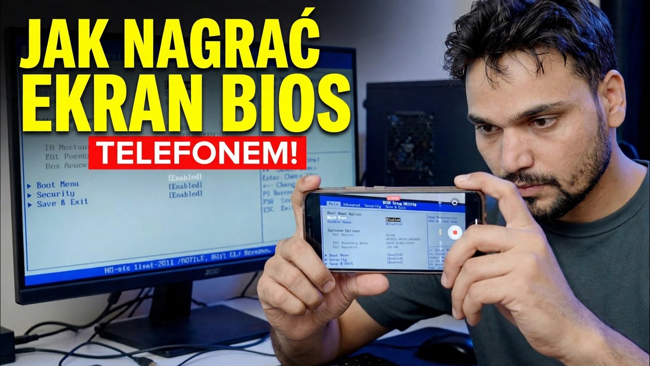 Nagraj ekran BIOS komputera za pomocą telefonu