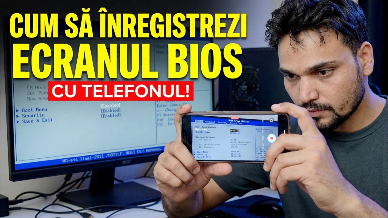 Înregistrați ecranul BIOS al computerului folosind telefonul